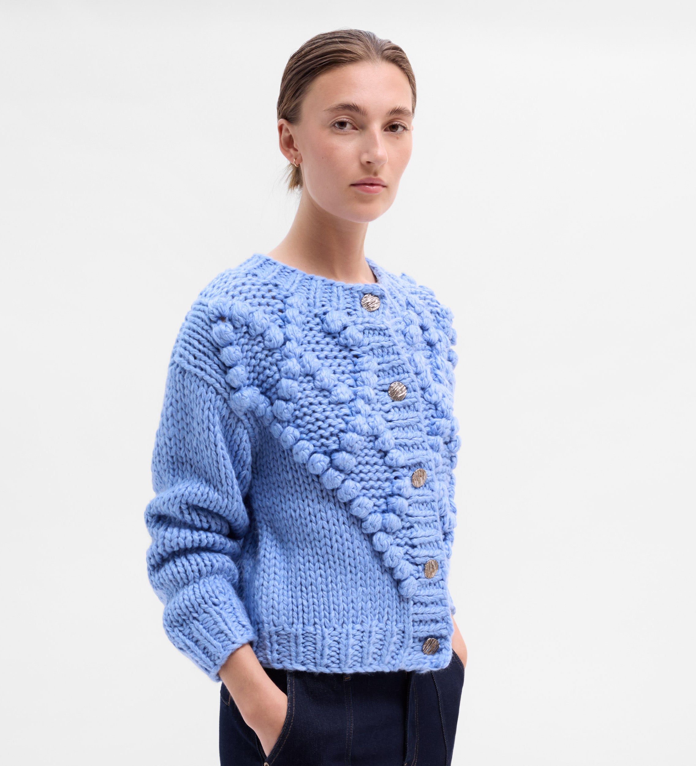 Chaqueta punto bordado 3D