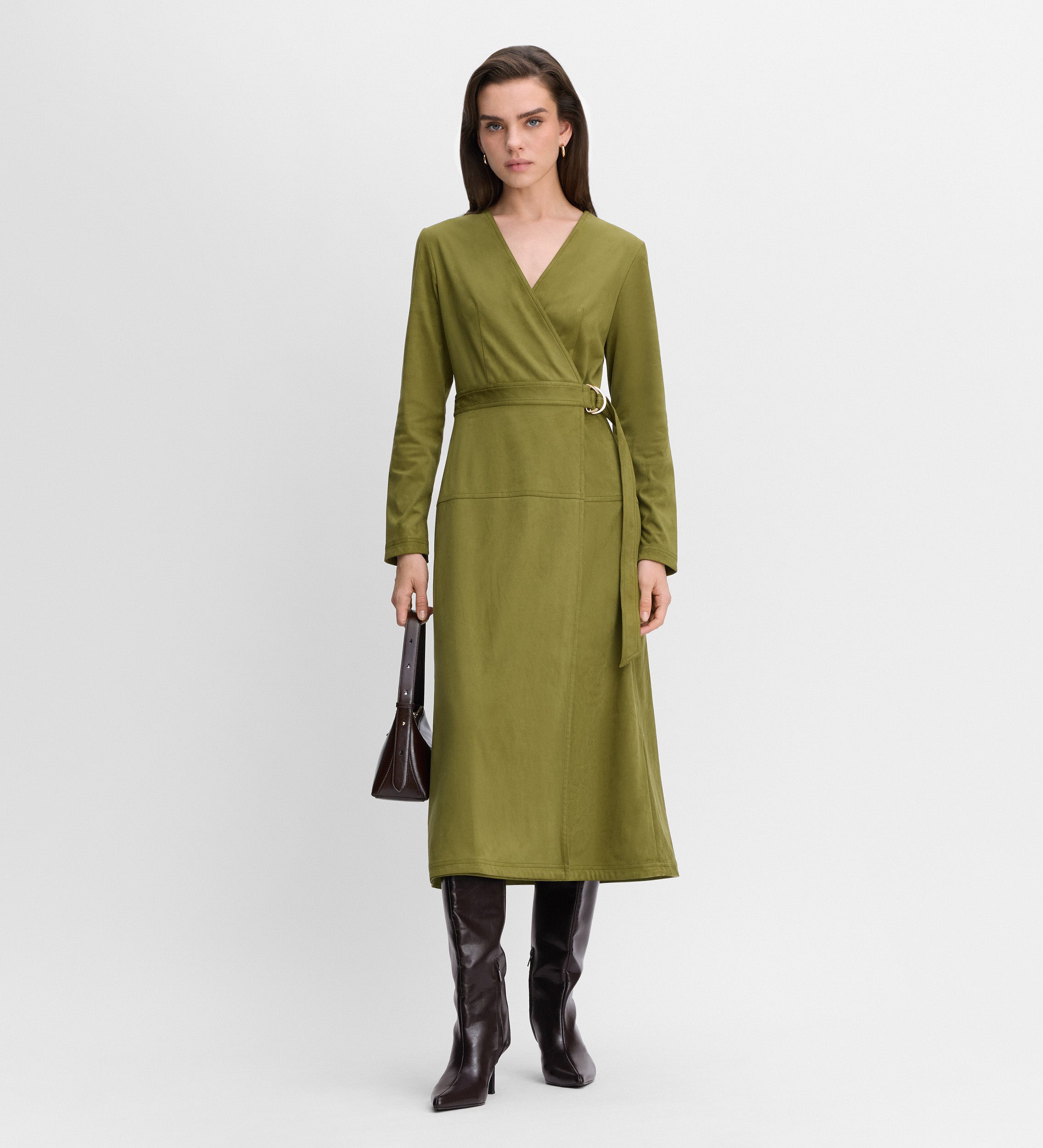 Robe en daim avec ceinture