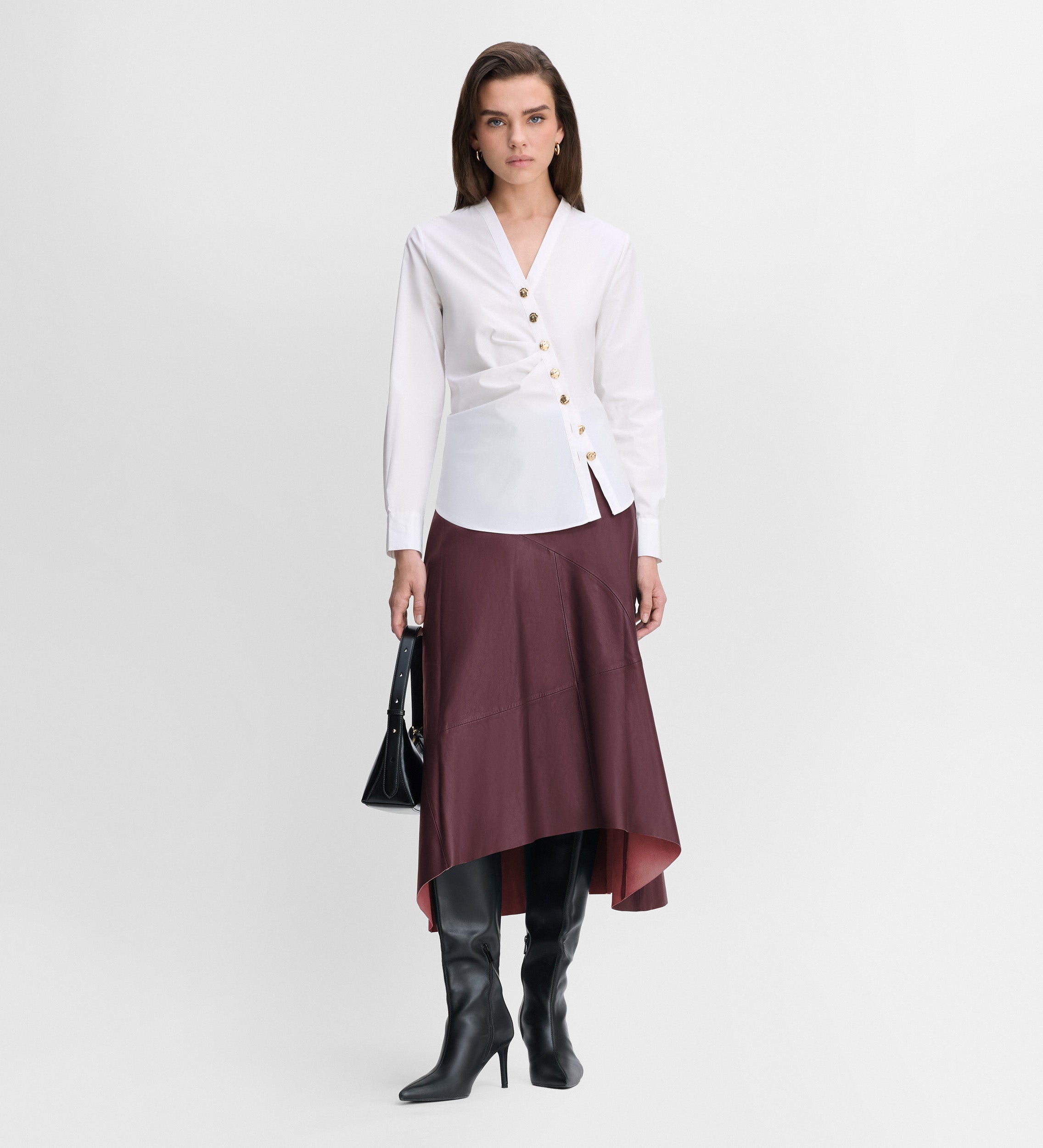 Blusa entallada botones