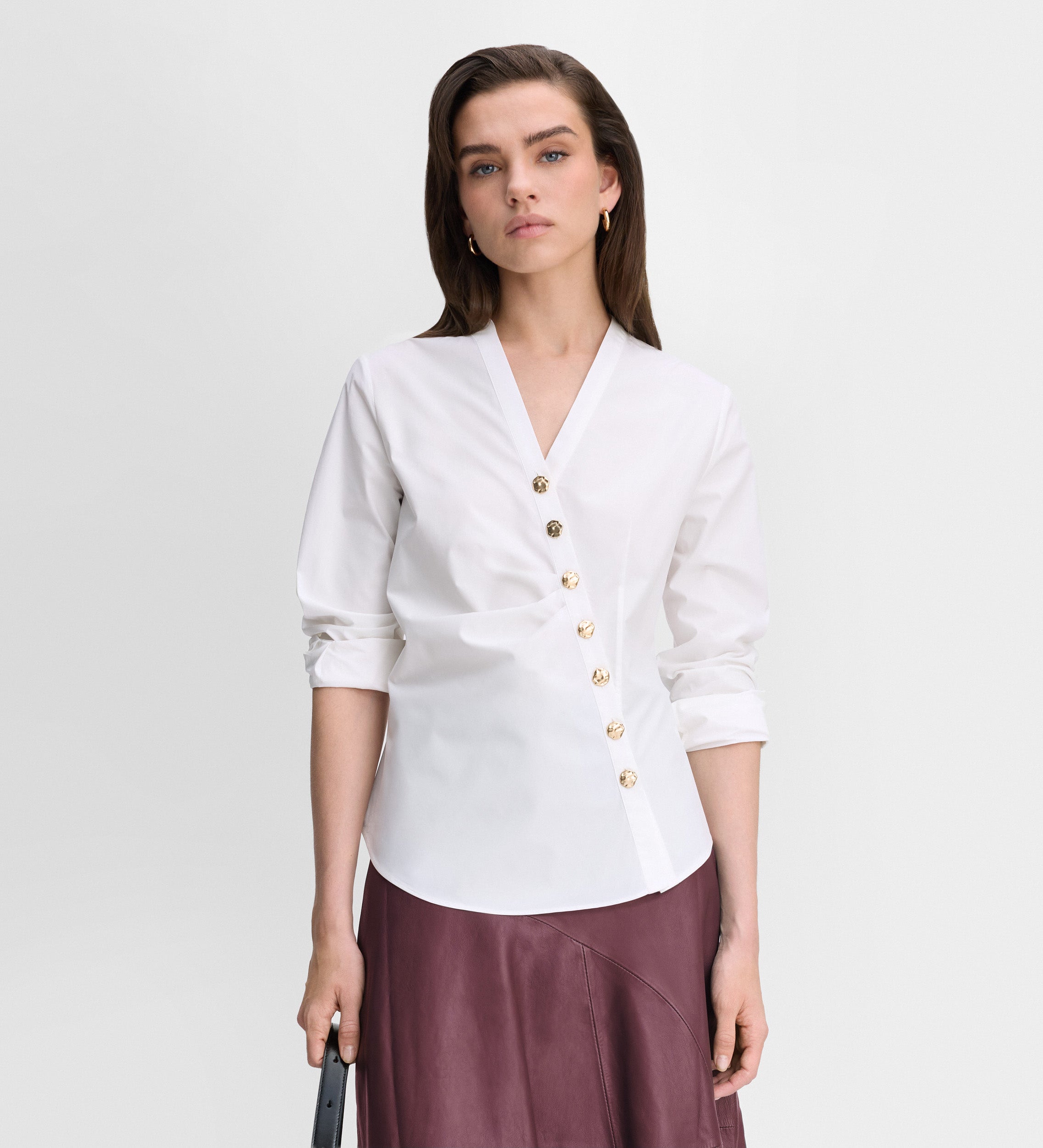 Blusa entallada botones