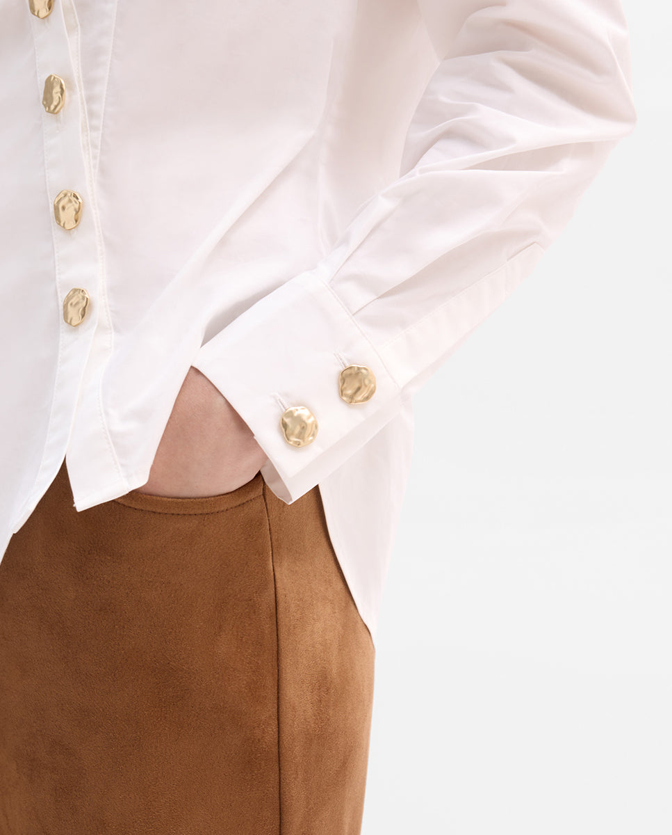 Button-down fitted blouse