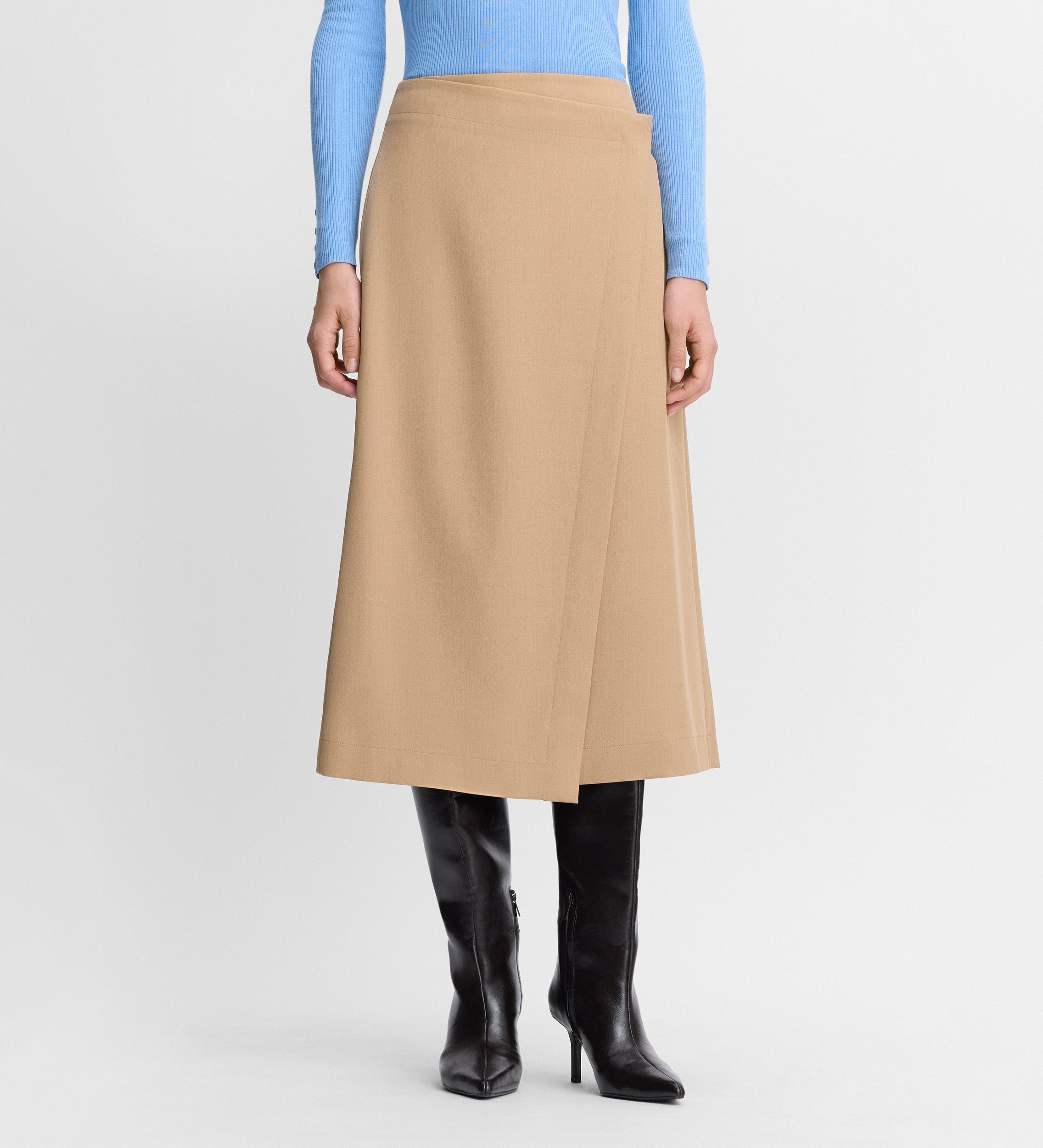 Wrap midi skirt