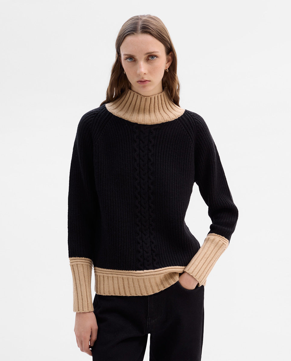 Two-tone eight-pattern sweater
