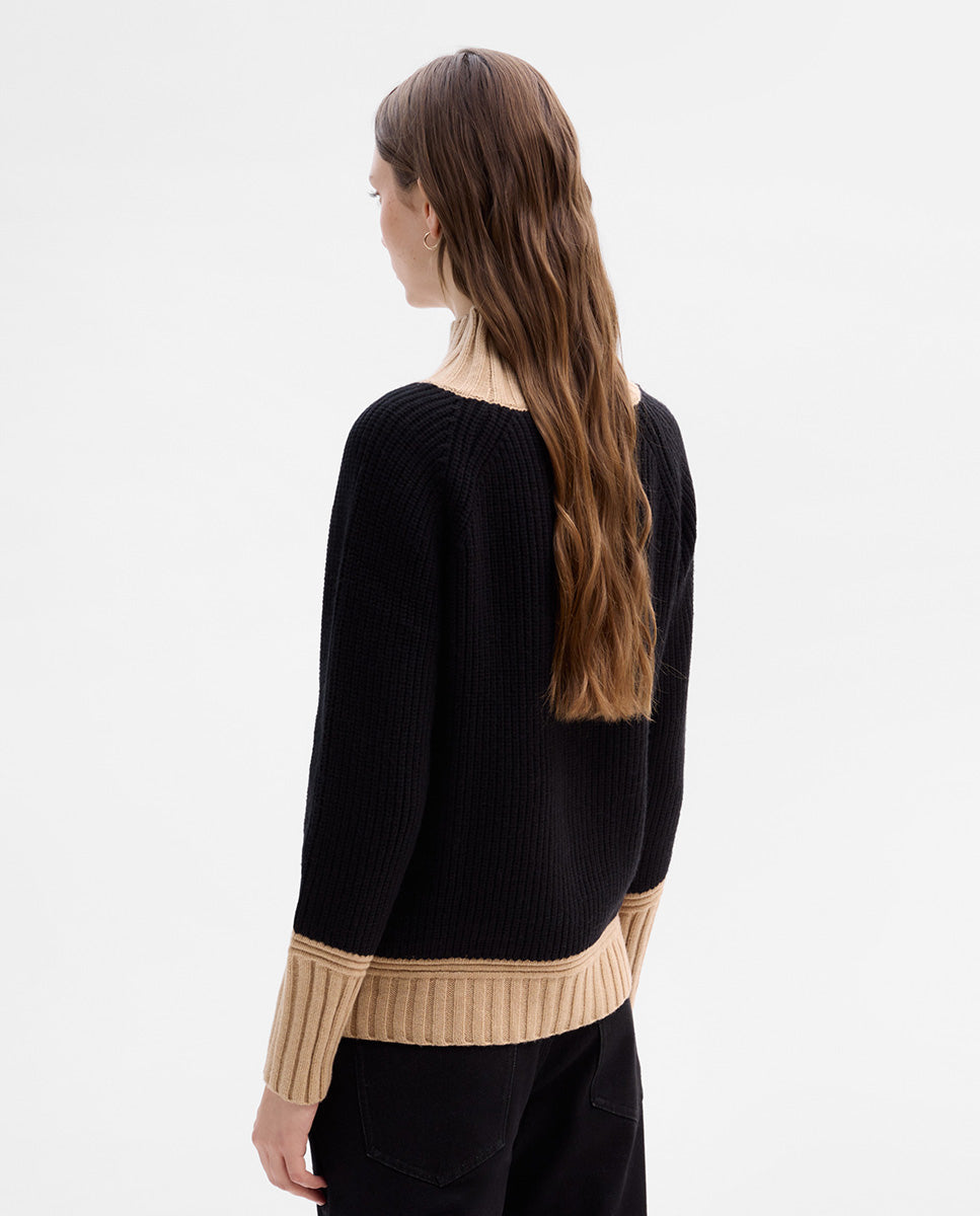 Two-tone eight-pattern sweater