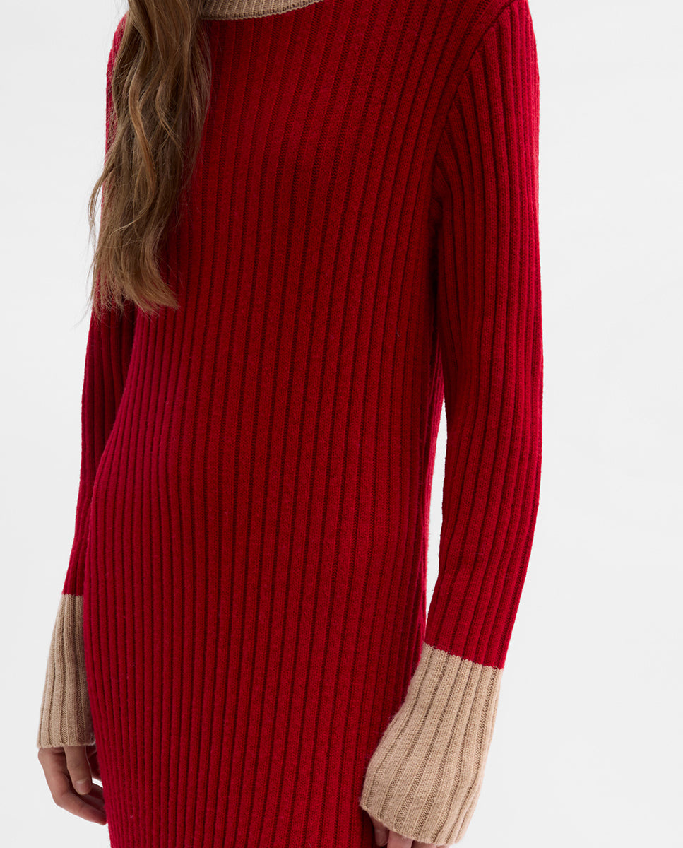 Ribbed knit dress