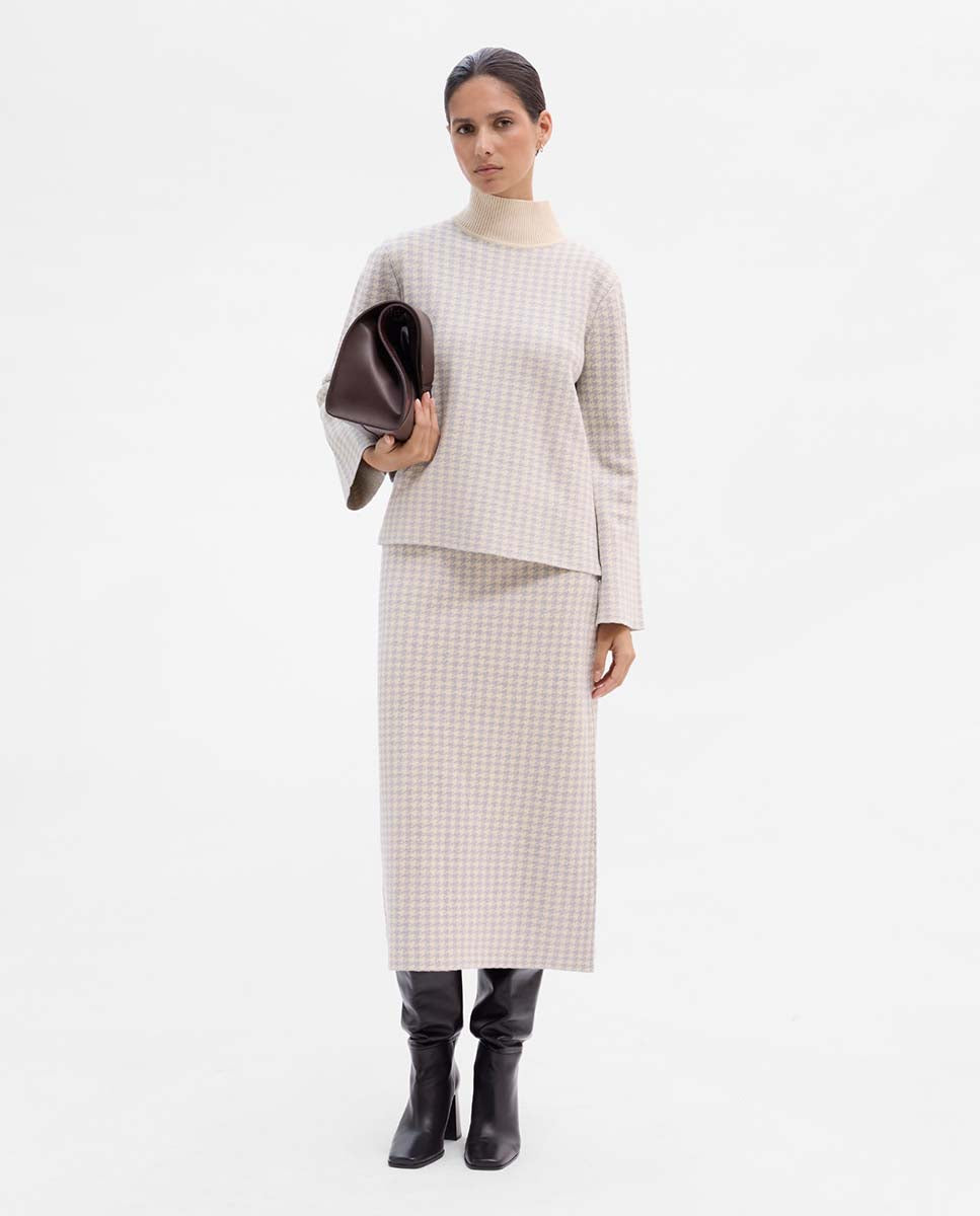 Knitted jacquard skirt