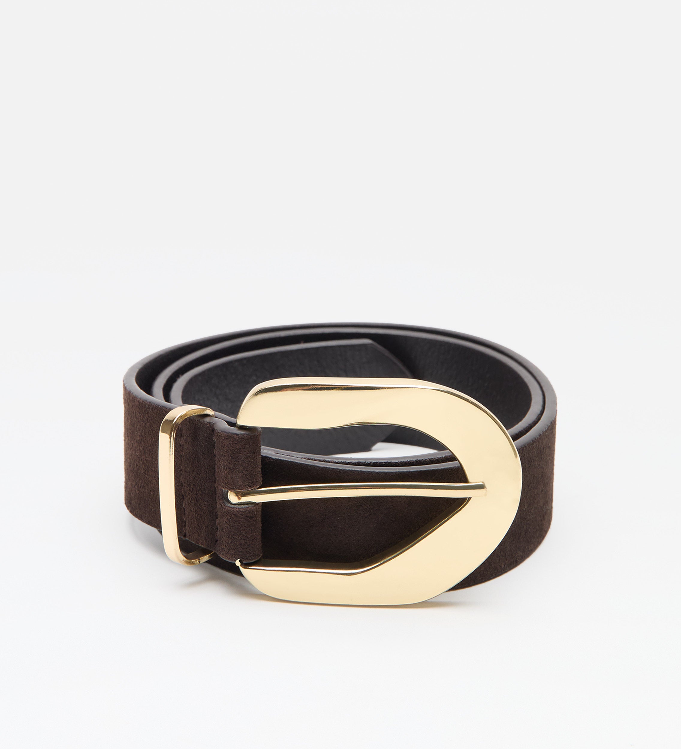 Suede leather belt