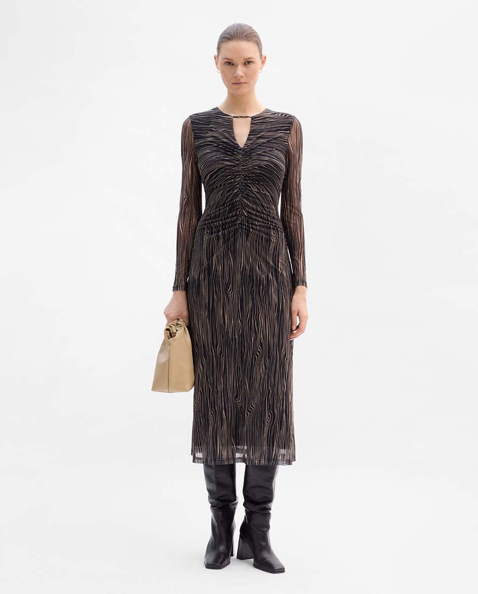 Printed tulle dress