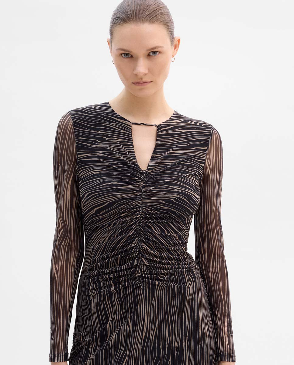 Printed tulle dress