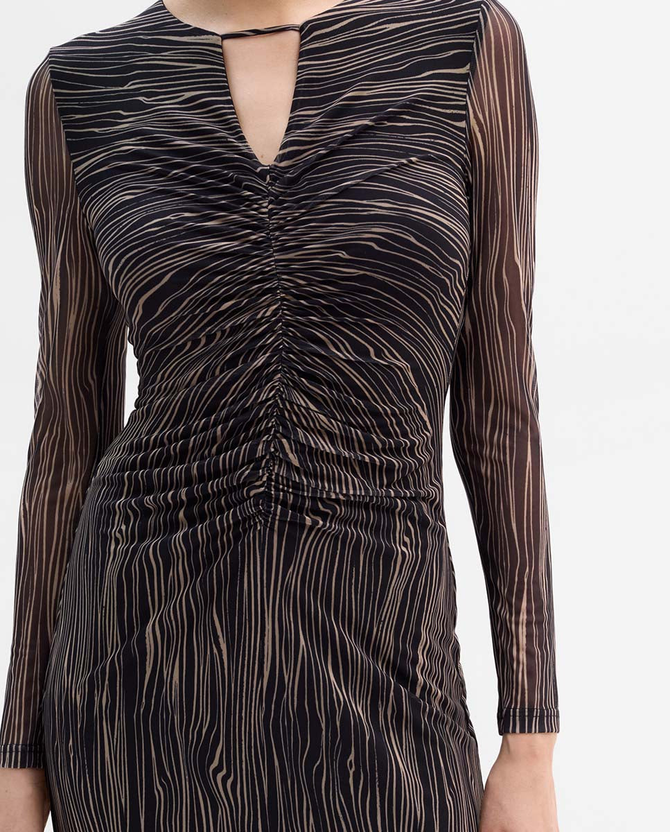 Printed tulle dress