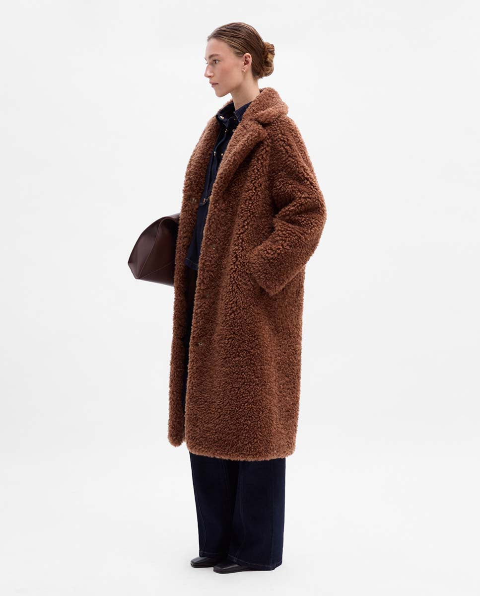 Long sheepskin coat