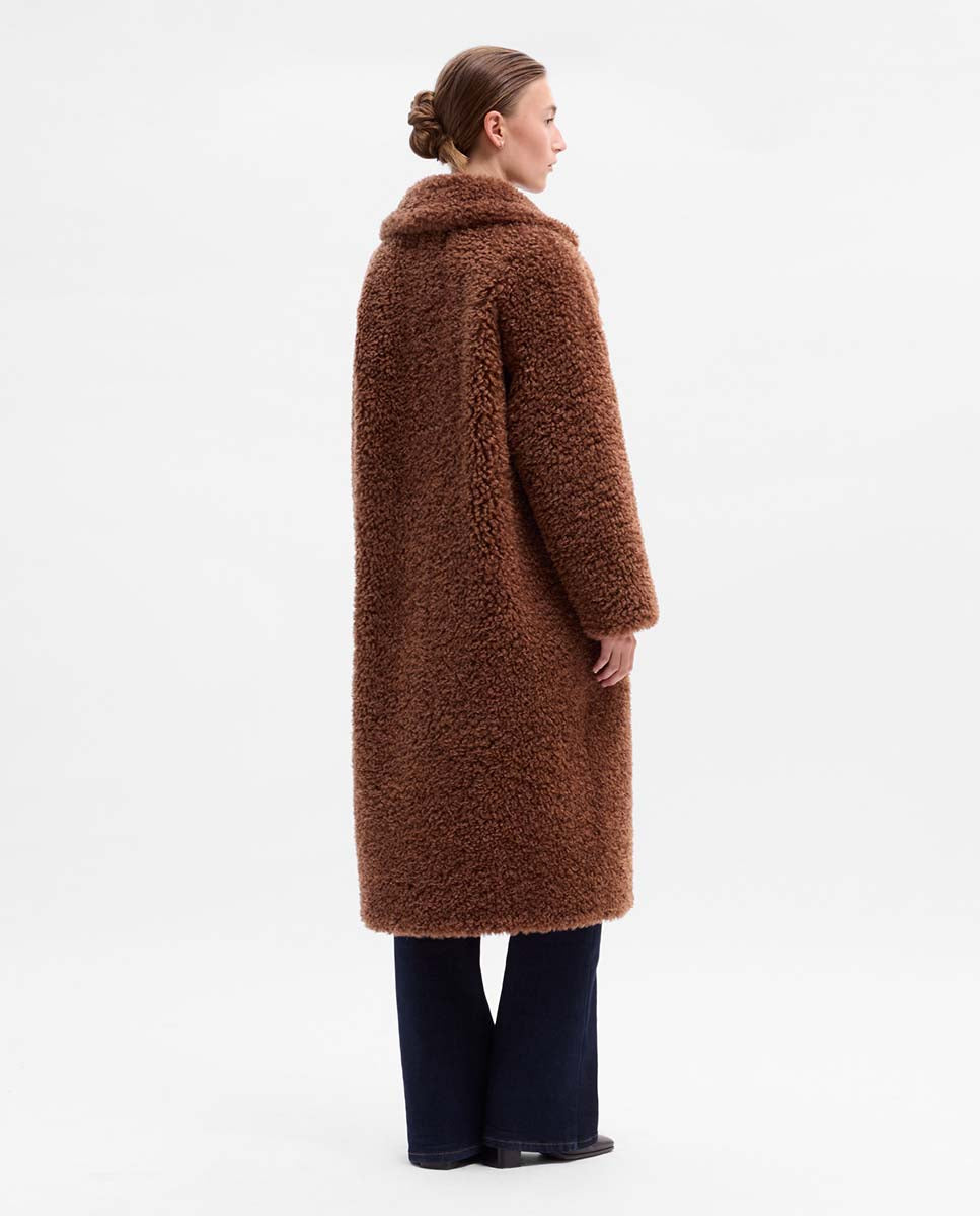 Long sheepskin coat