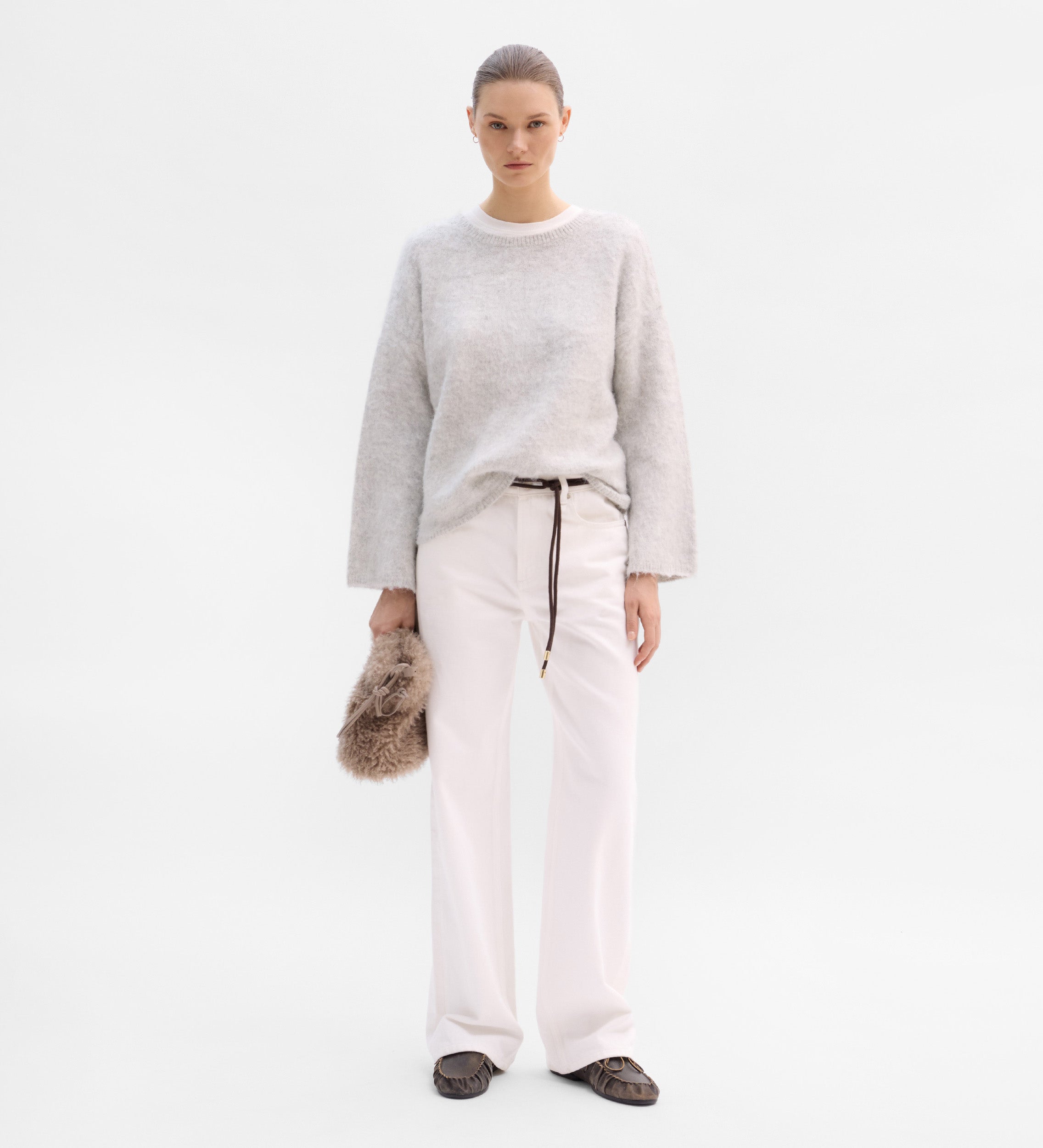 Pull en maille mixte