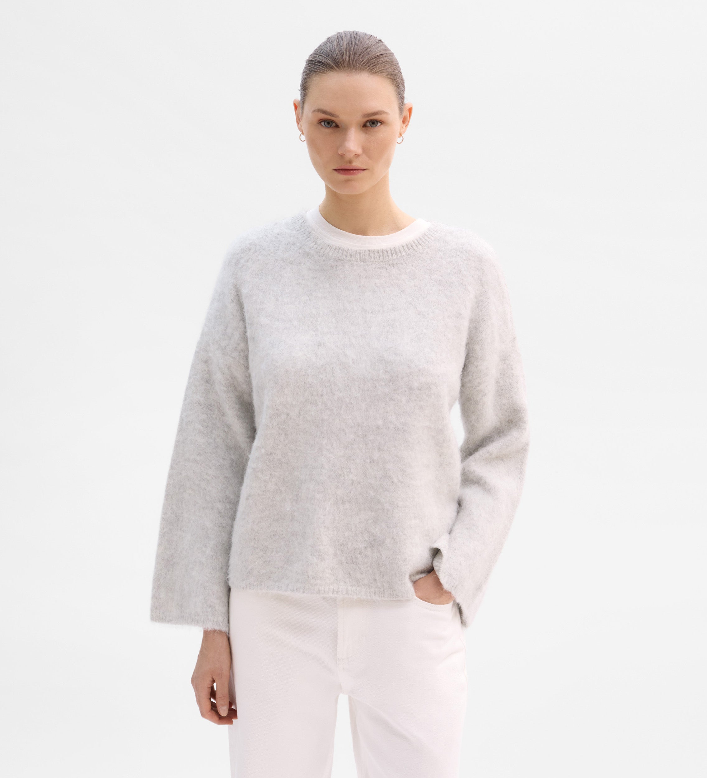 Pull en maille mixte