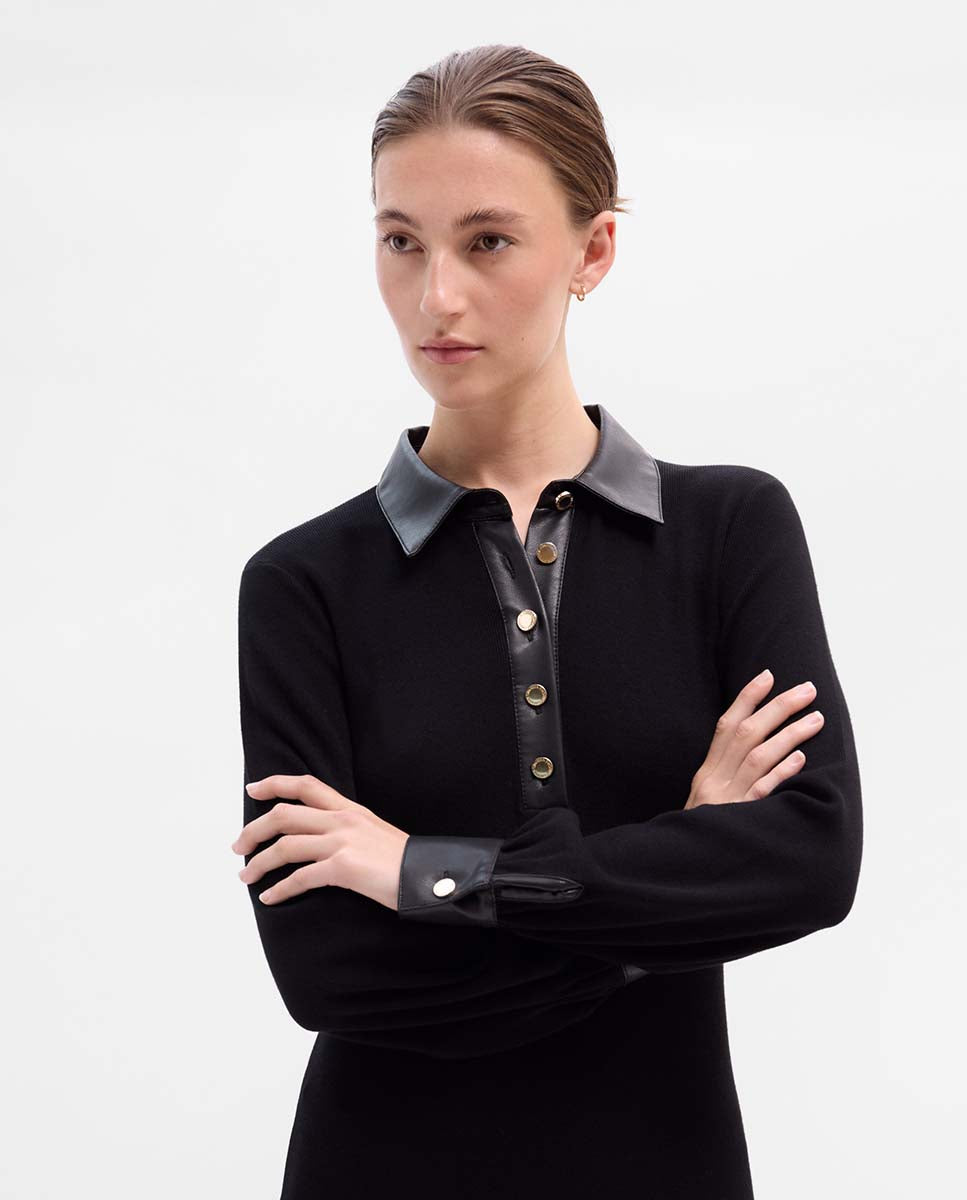 Combined knit dress