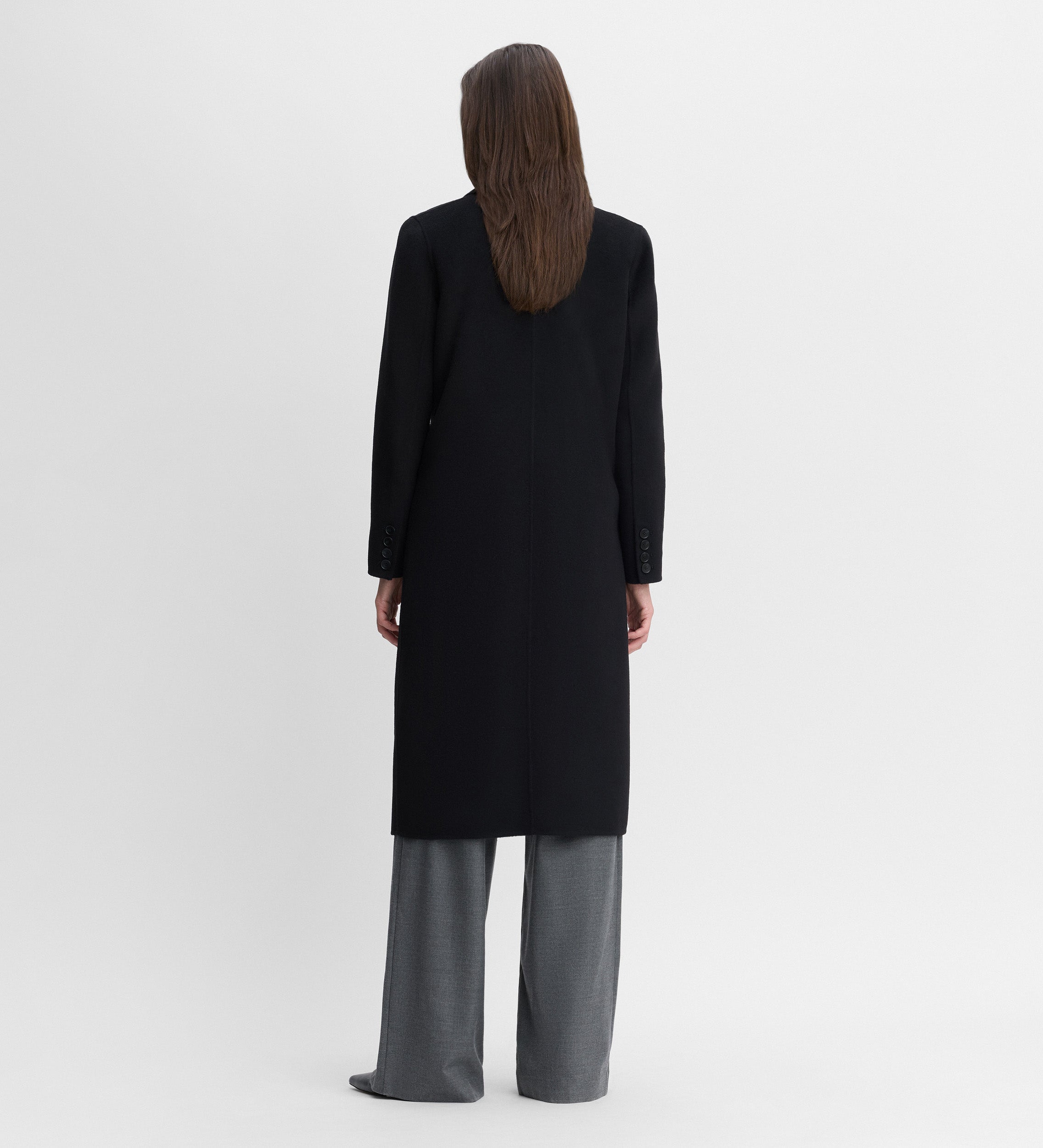 Manteau long double face