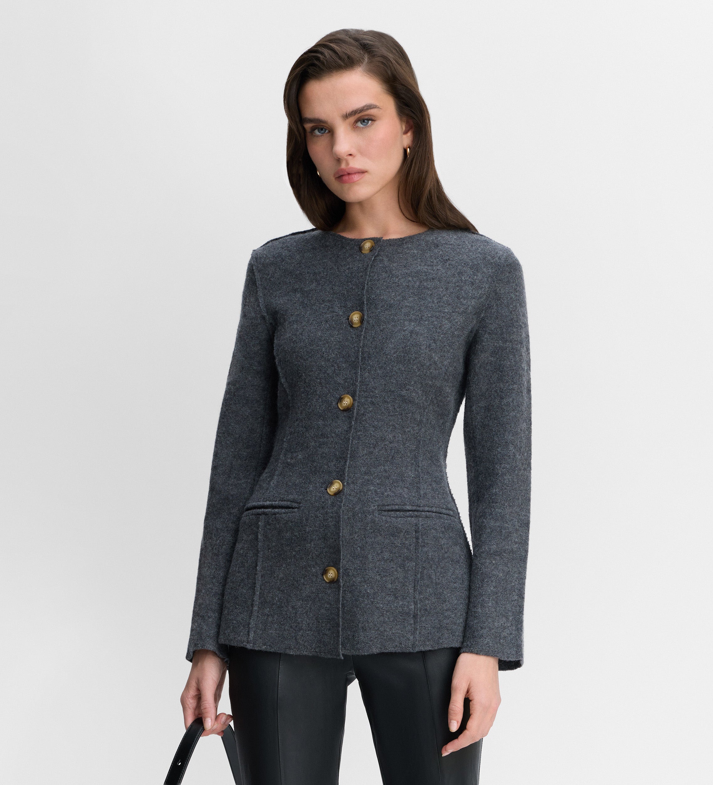 Chaqueta lana botones