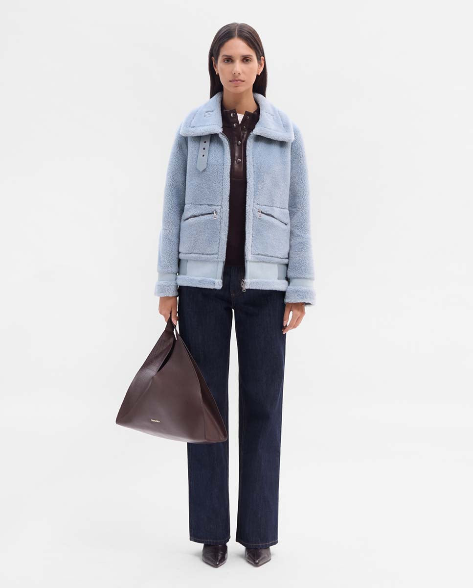 Chaquetón efecto borreguillo