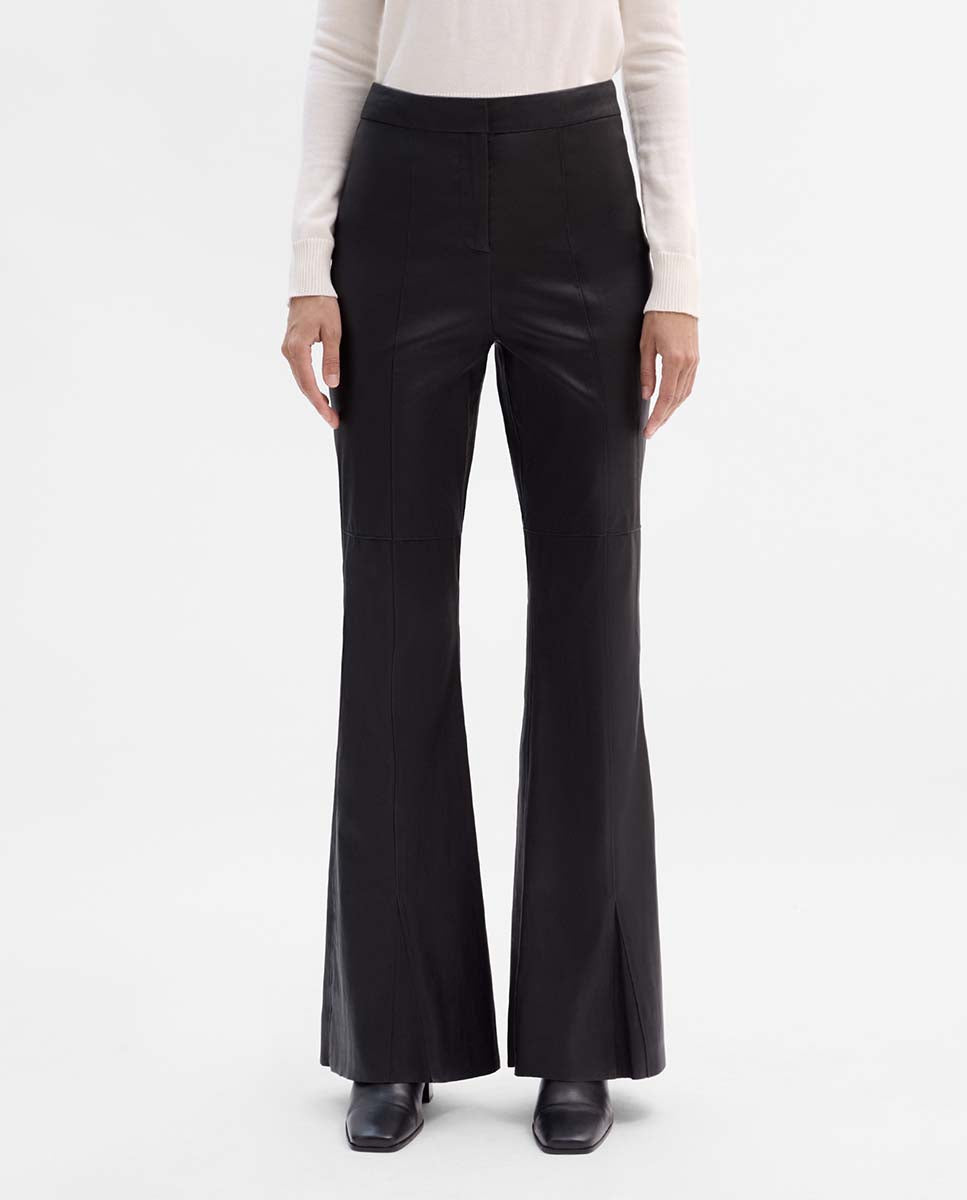 Flared napa trousers