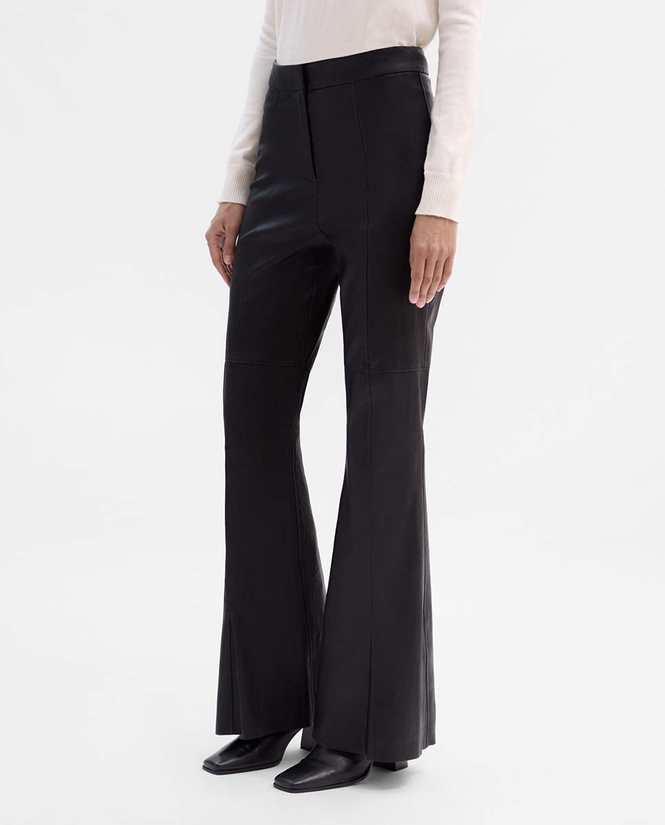 Flared napa trousers