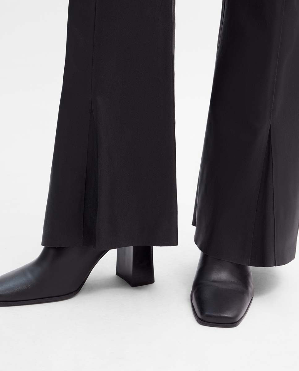 Flared napa trousers