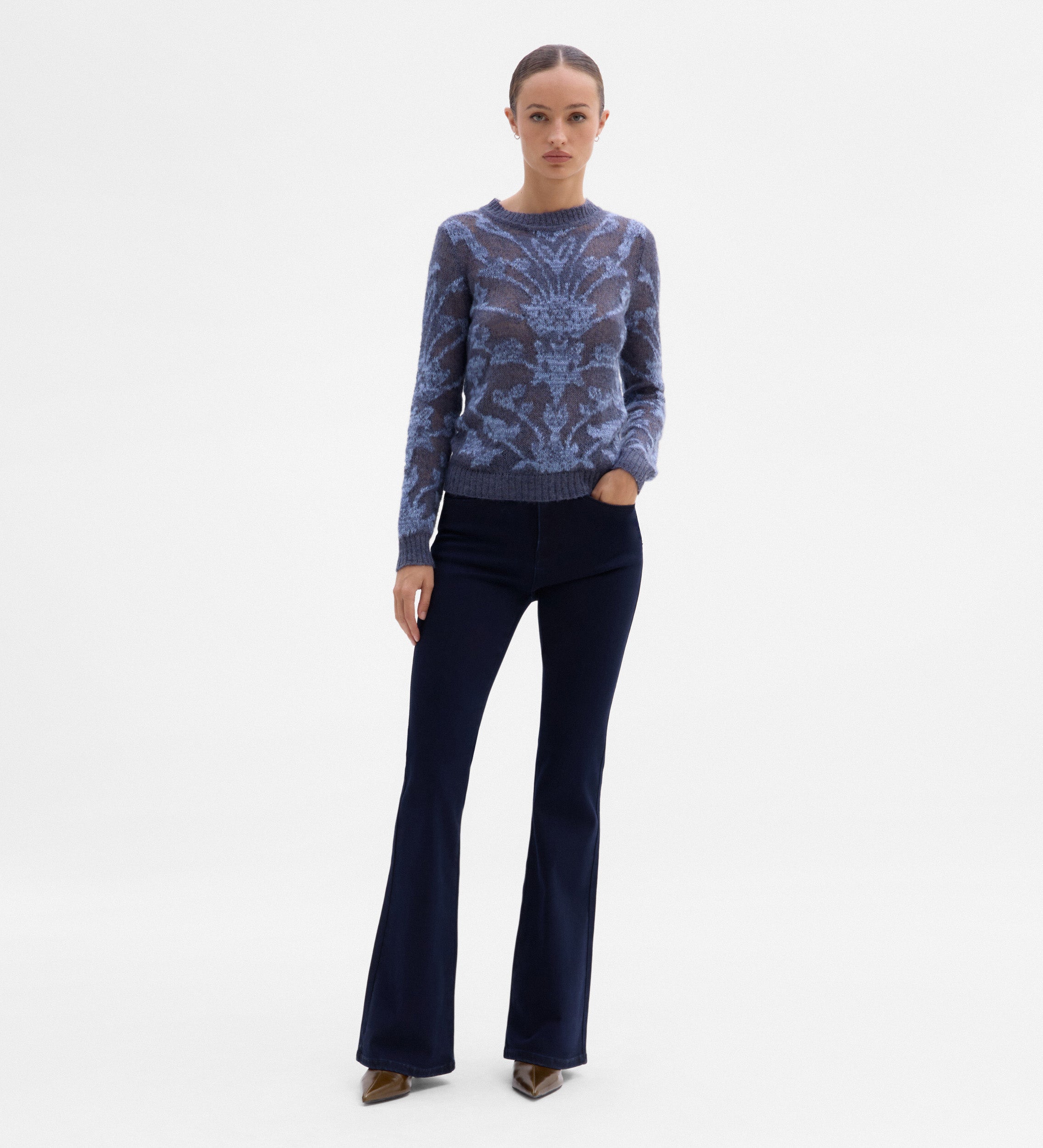 Jacquard knit sweater