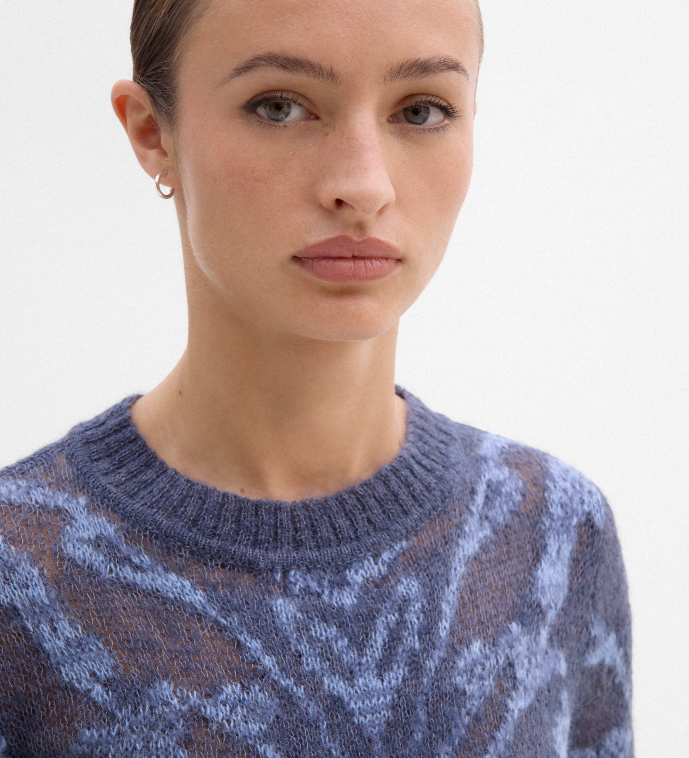 Jacquard knit sweater
