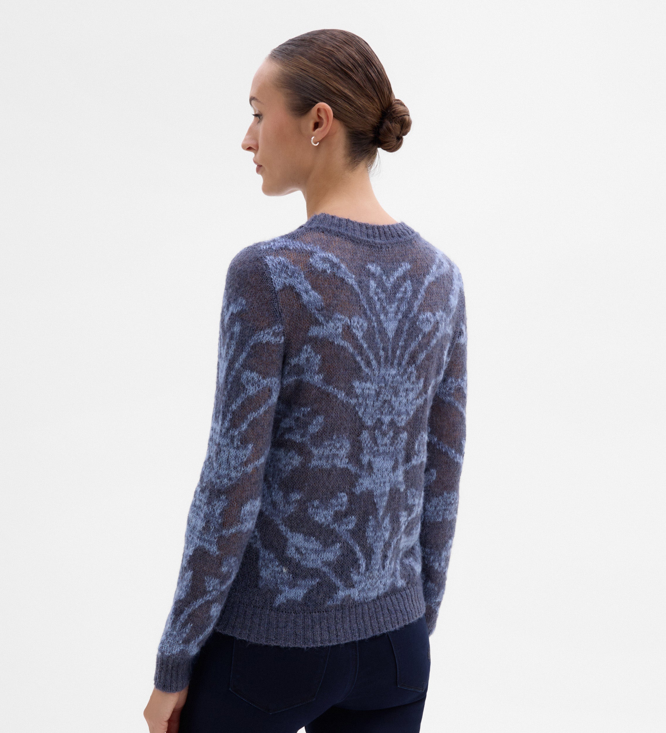 Jacquard knit sweater