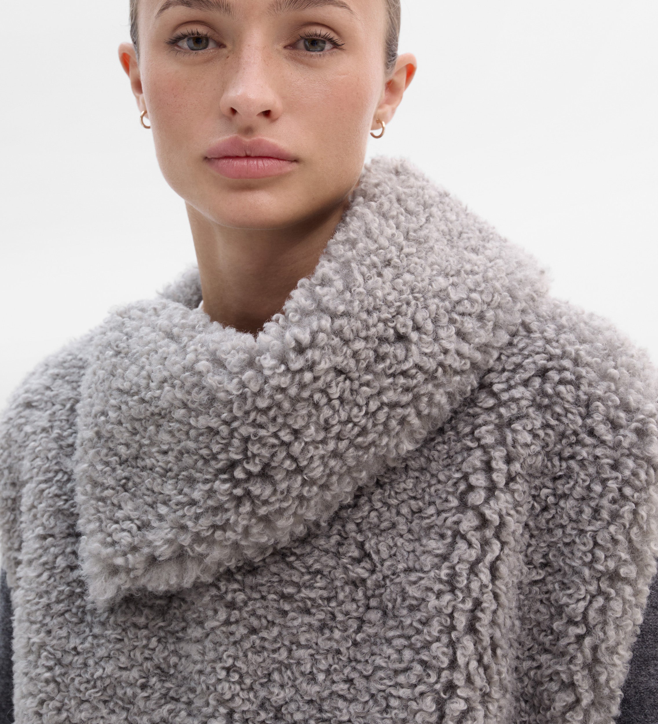 Chaleco corto efecto pelo