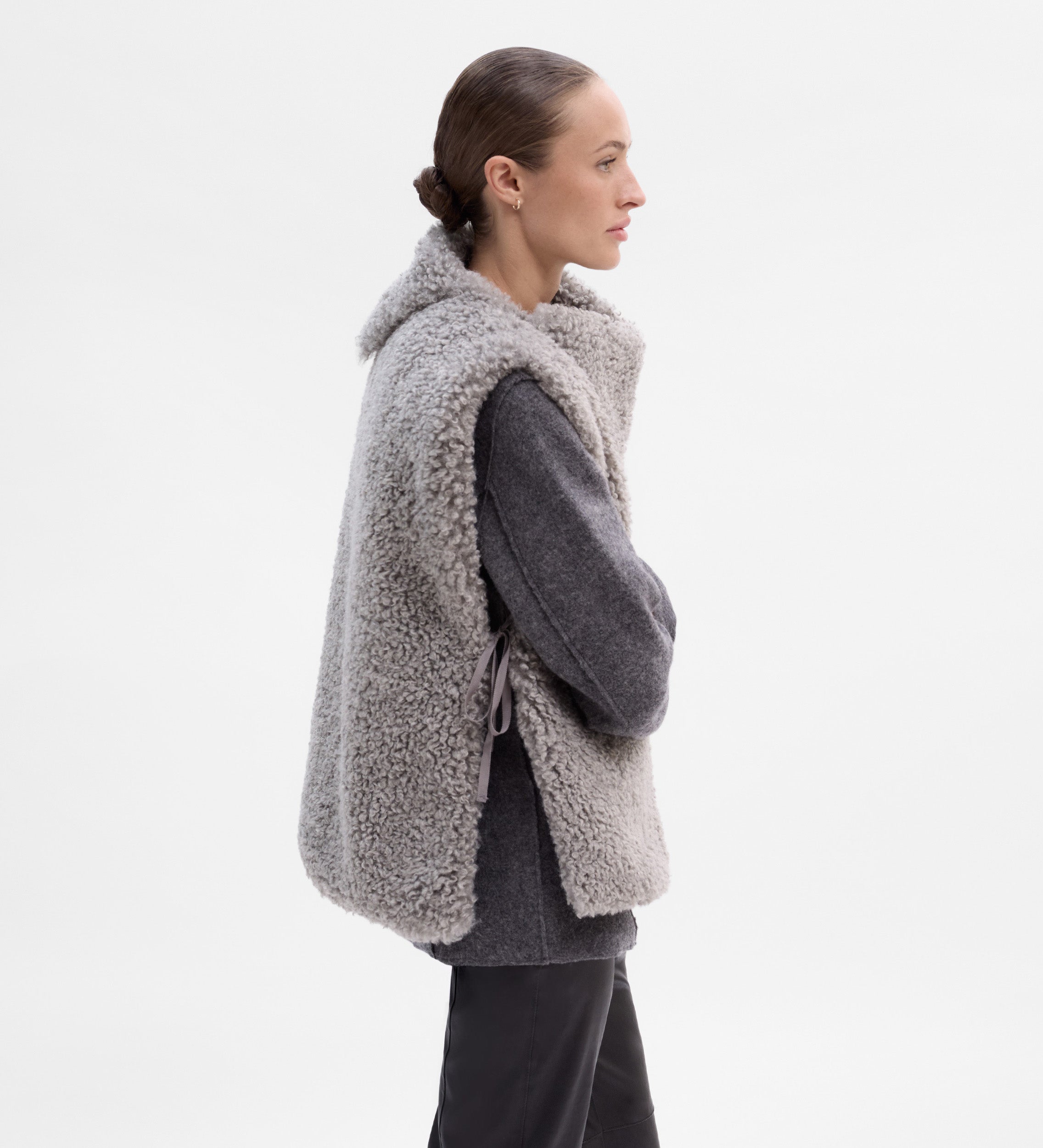 Chaleco corto efecto pelo