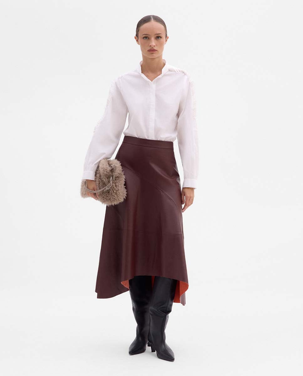 Chemise textile brodée