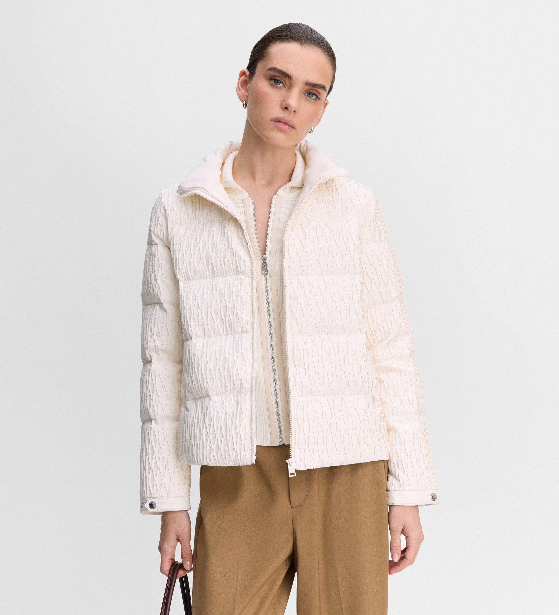 Doudoune tissée fantaisie