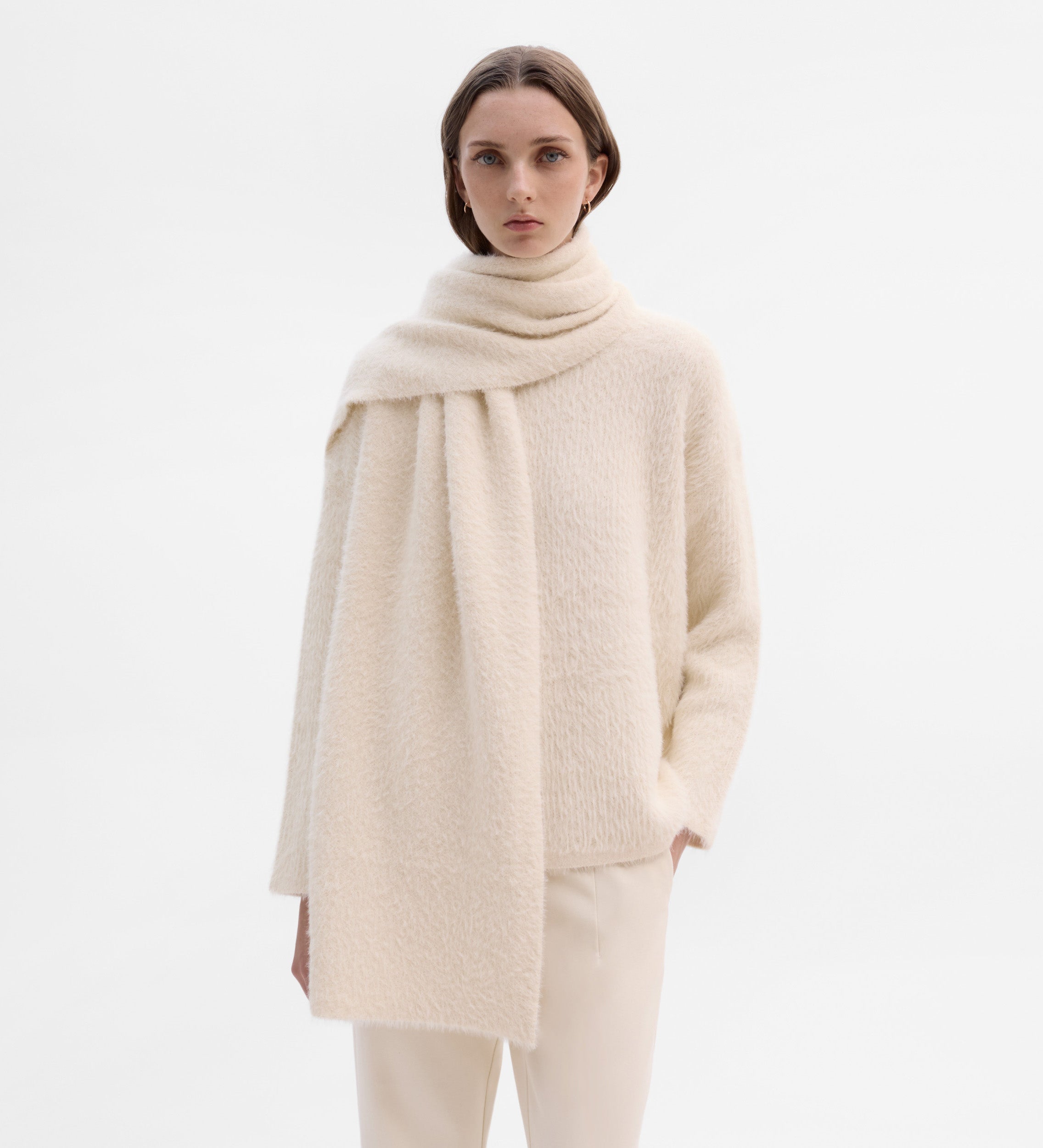 Jersey bufanda efecto pelo