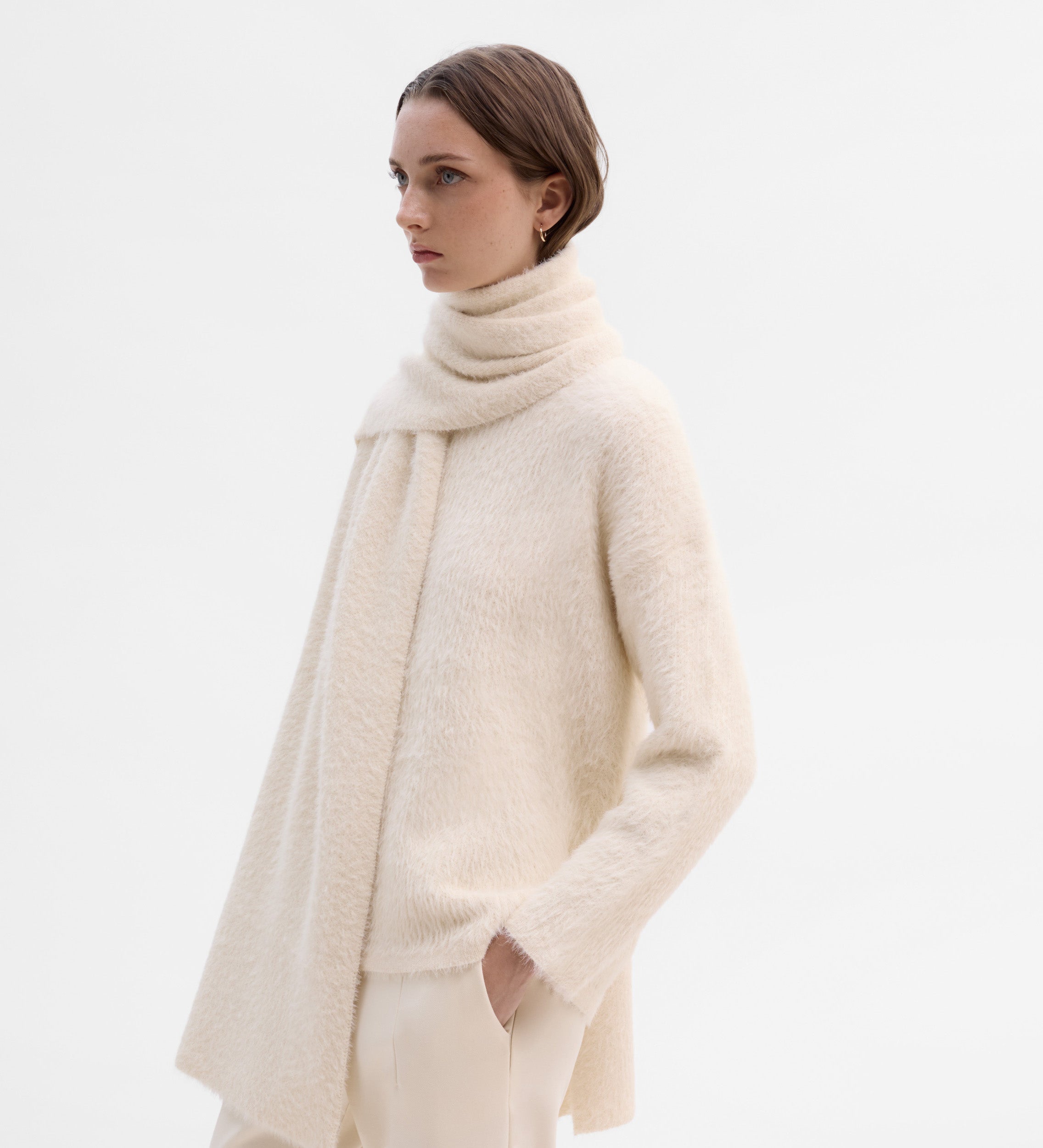 Jersey bufanda efecto pelo