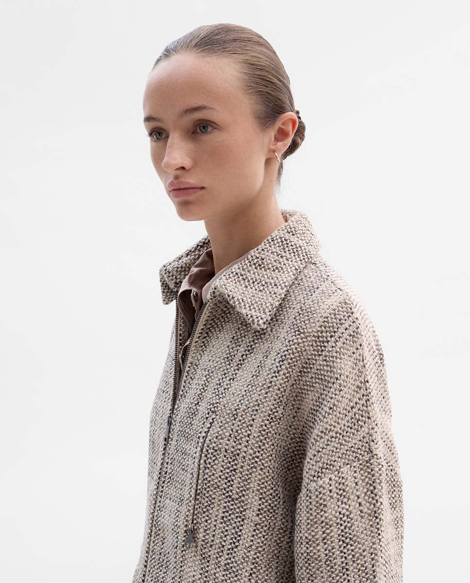 Surchemise zippée tweed