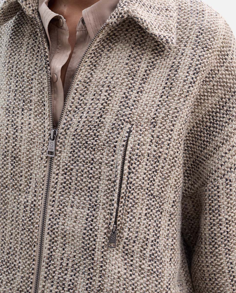 Surchemise zippée tweed