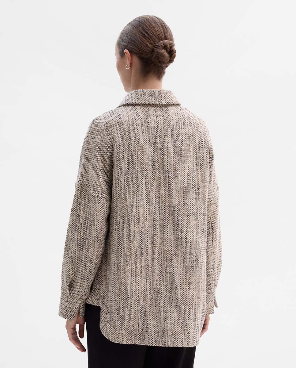 Surchemise zippée tweed