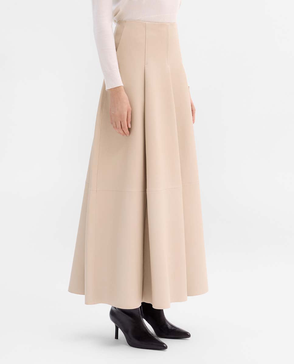 Flared napa skirt