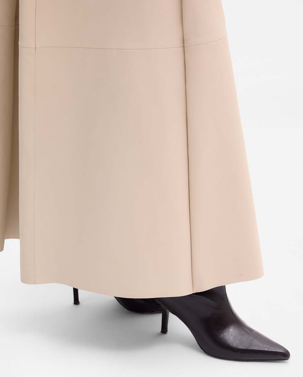 Flared napa skirt