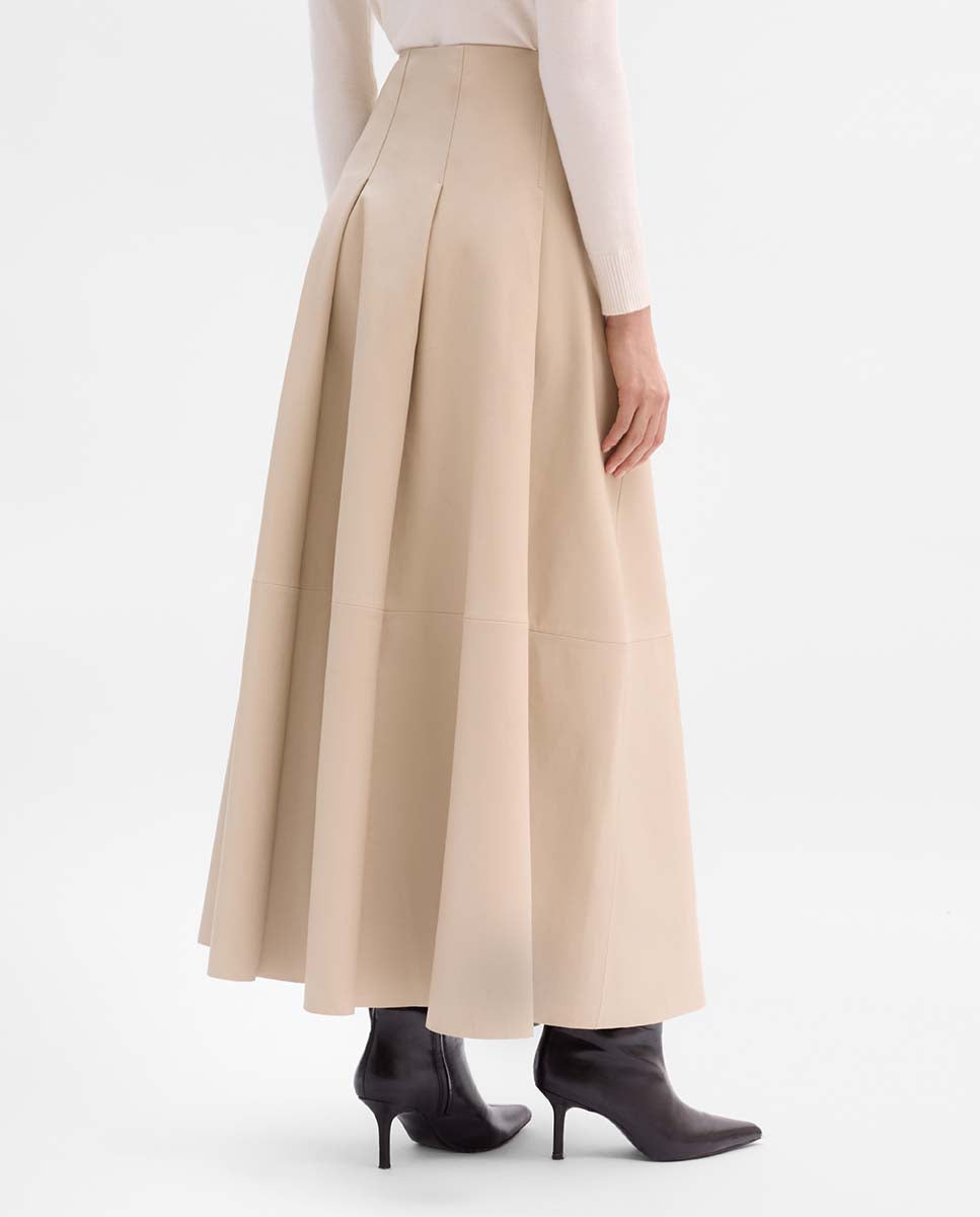 Flared napa skirt