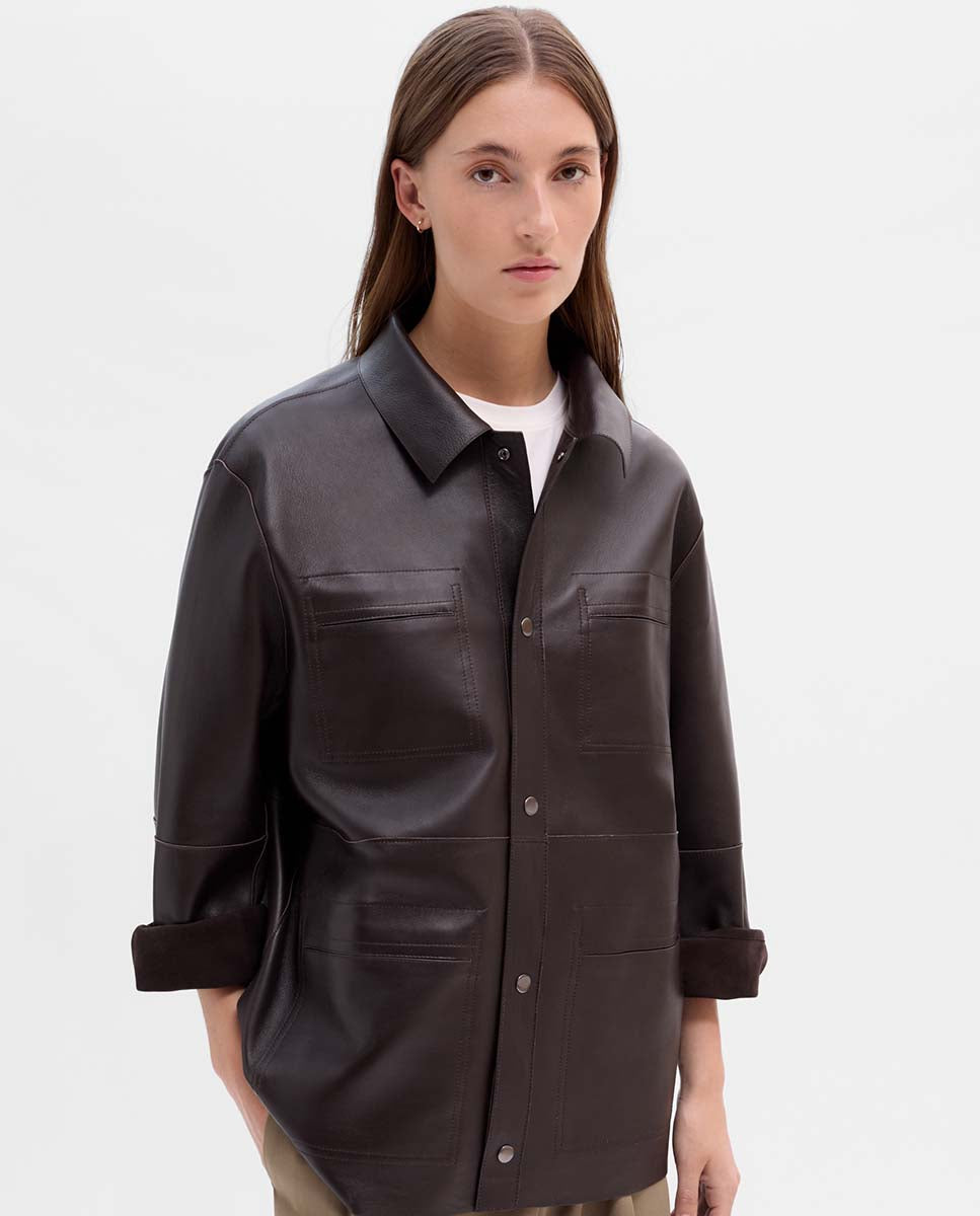 Sobrecamisa napa reversible