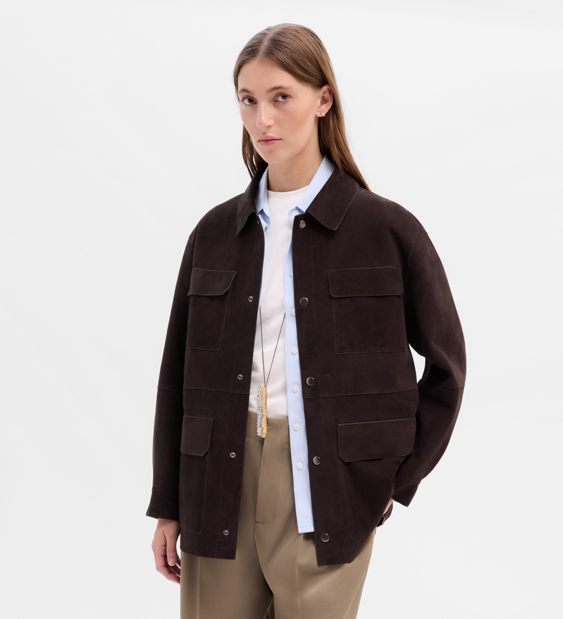 Reversible napa overshirt