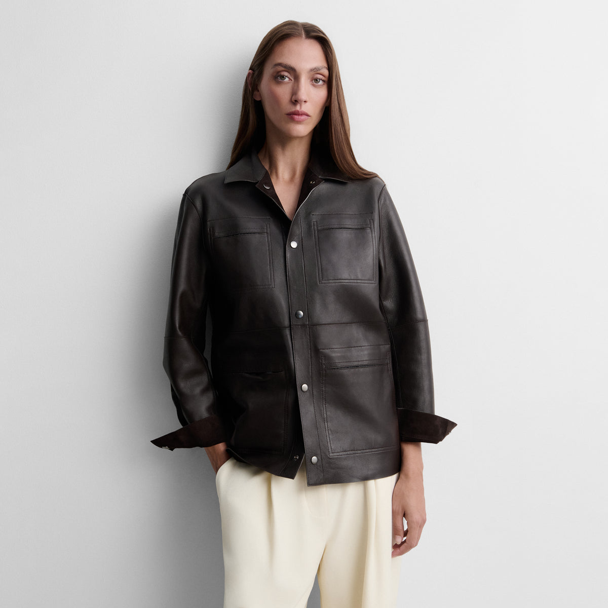 Reversible napa overshirt