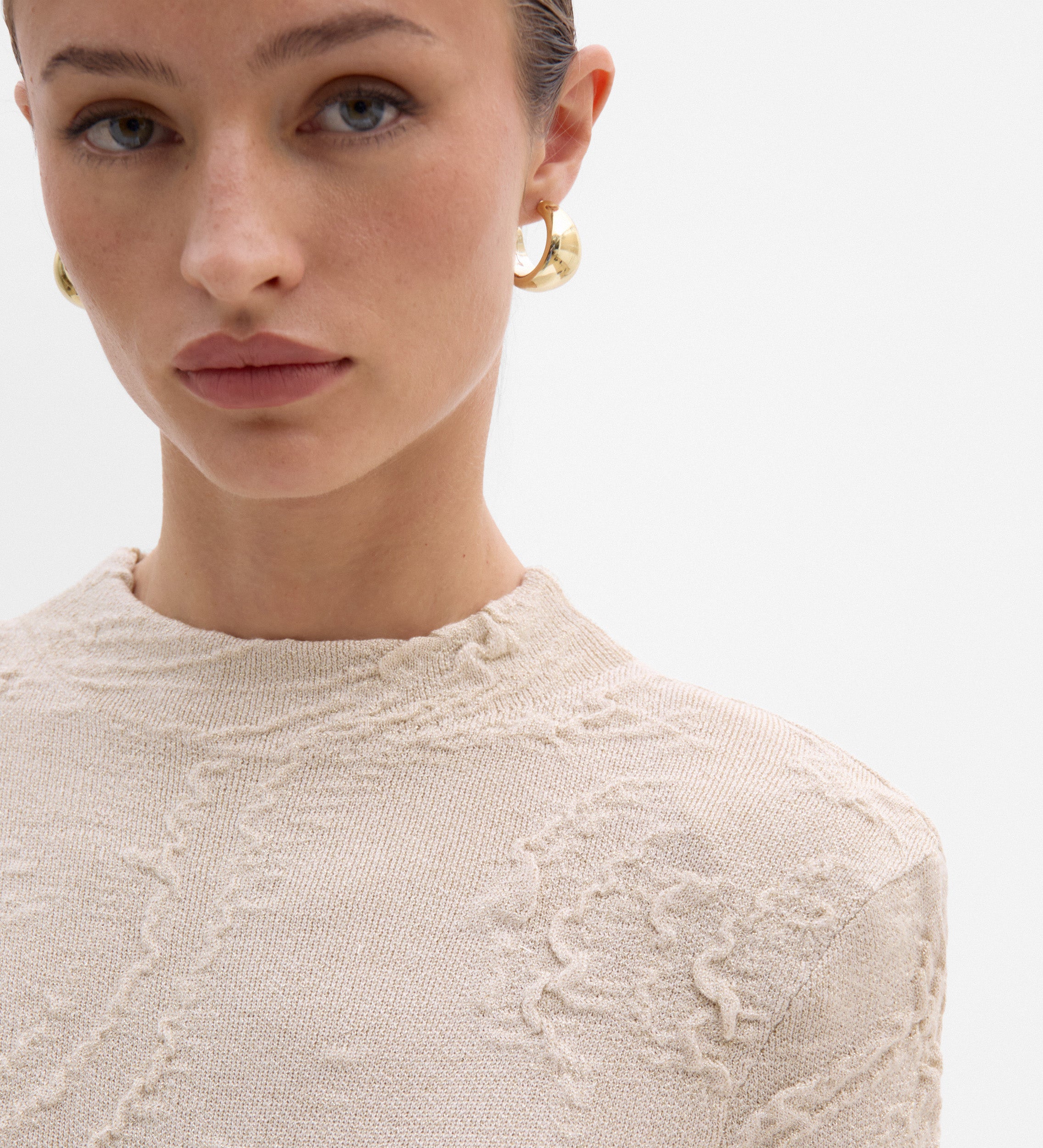 Robe longue texturée