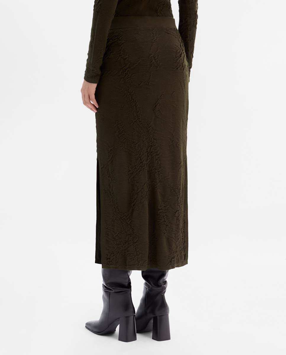 Textured knit skirt