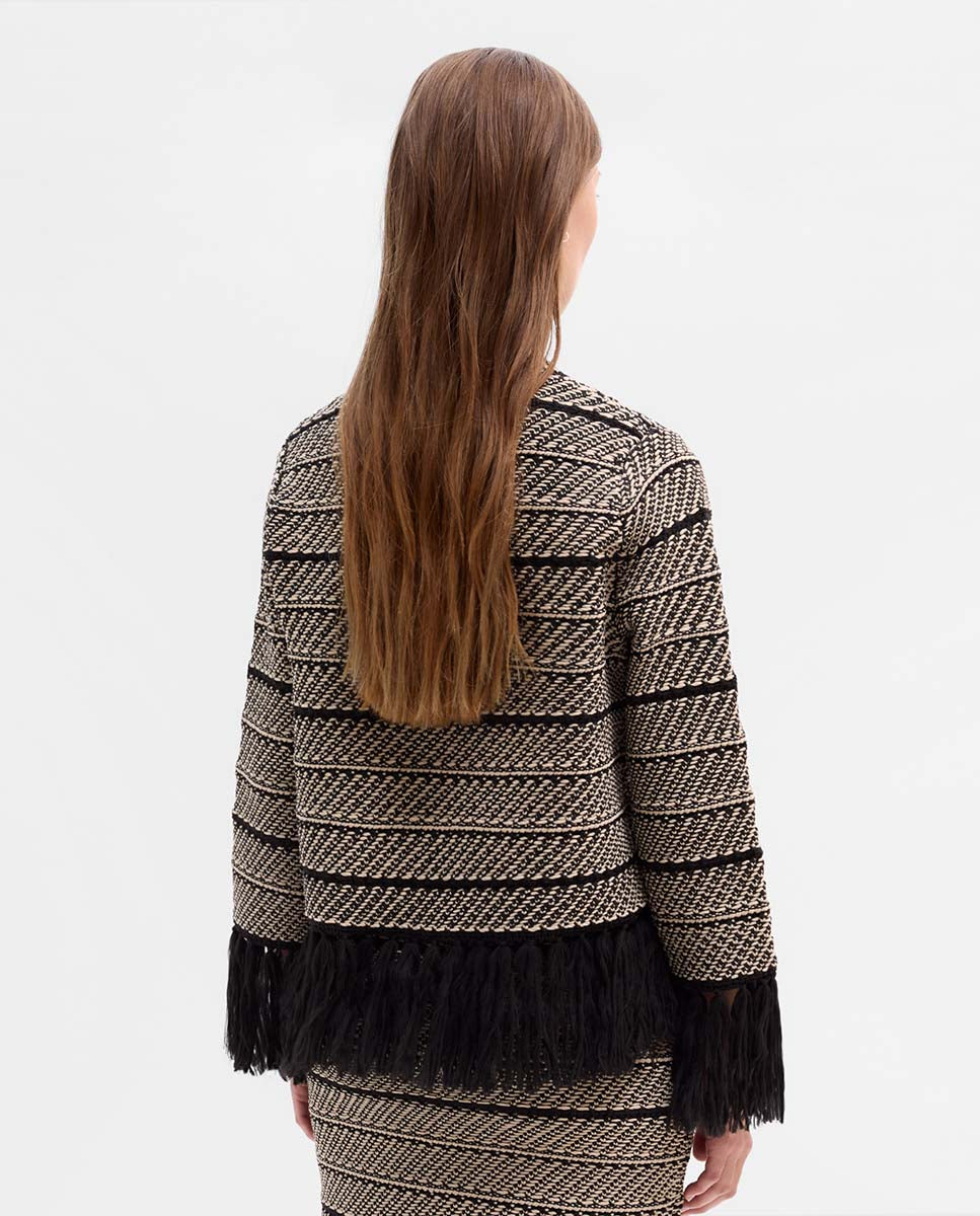 Jacquard knit sweater