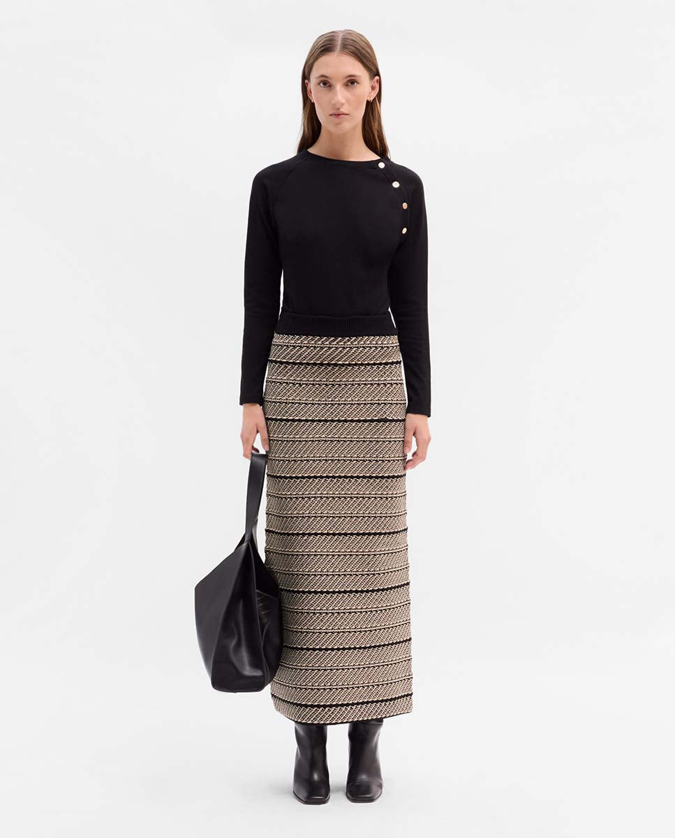 Jacquard knit skirt