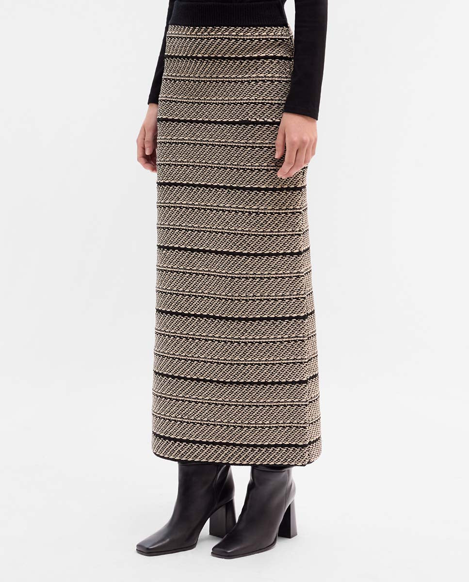 Jacquard knit skirt
