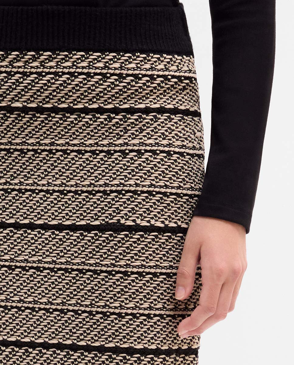 Jacquard knit skirt
