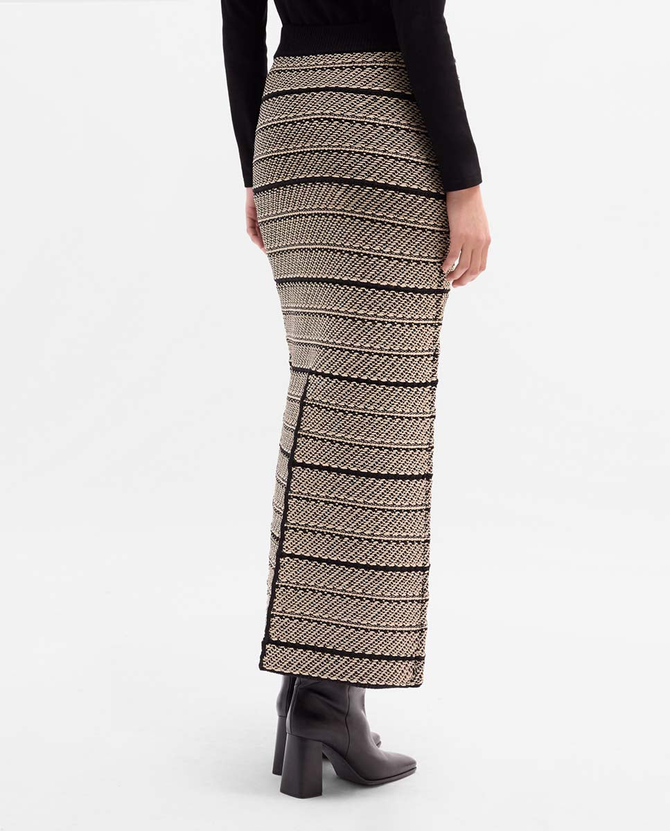 Jacquard knit skirt